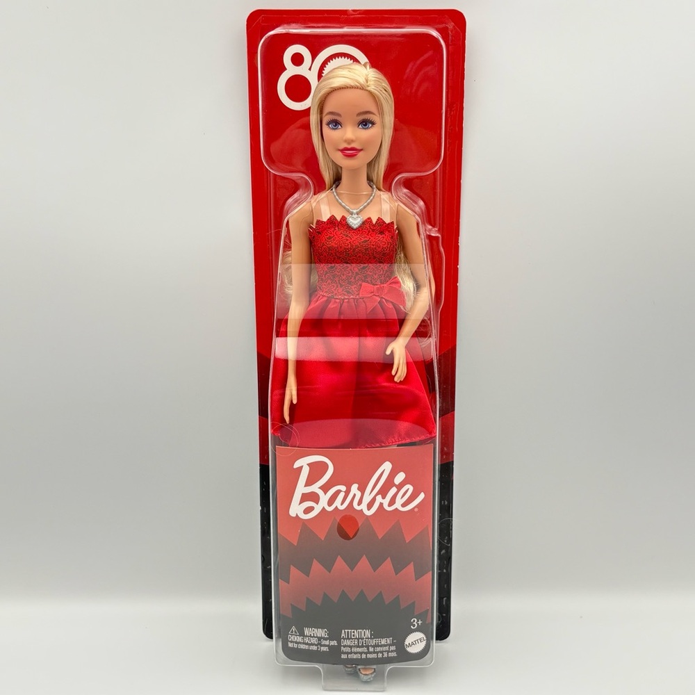 BARBIE Mattel 80th Anniversary Ruby-Red Collection Doll
